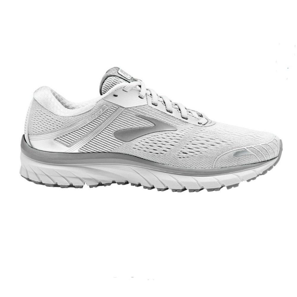 Brooks Women's White and Gray Athletic Running Shoes